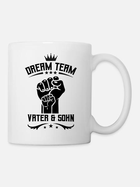 vater und sohn faust team - Tasse - Weiß
