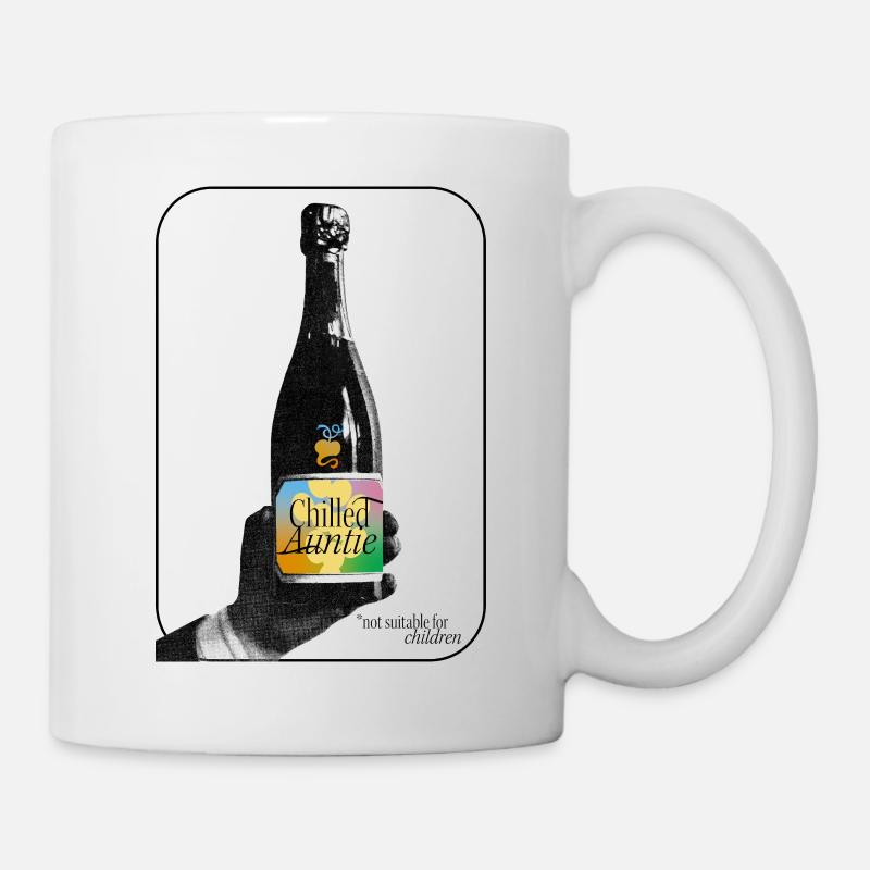Chilled Auntie Pop-Art Bottle - Tasse - Weiß