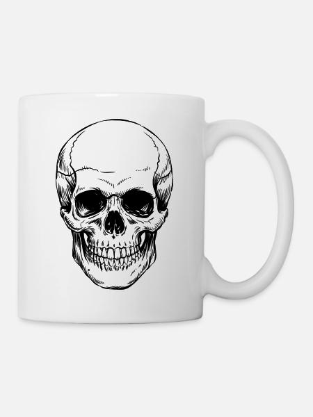 Schädel - Tasse - Weiß