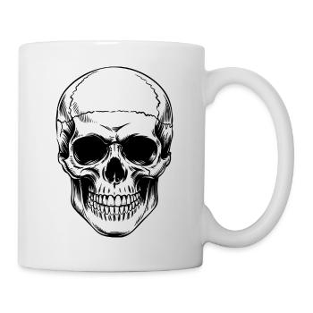 Tête de mort - Mug blanc - blanc - Droite