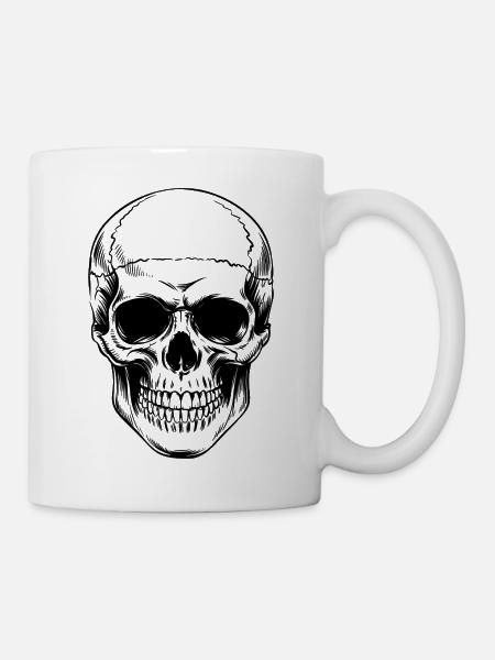 Schädel - Tasse - Weiß