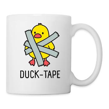 Duck Tape – pun with duck and tape - Mug - white - Right