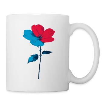 Blue Red Flower - Mug - white - Right