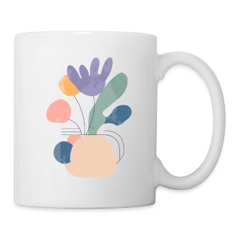 Abstract Floral Composition - Modern - Mug - white - Right