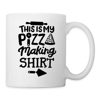 Voici ma chemise de fabrication de pizza - Mug blanc - blanc - Droite