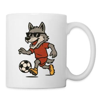 wolf soccer - Tasse - Weiß - Rechts