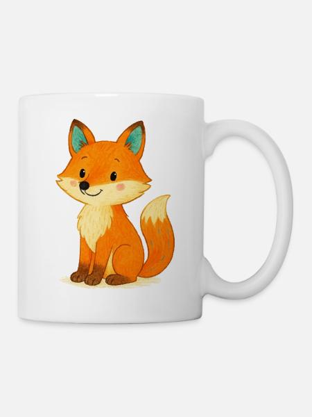 fuchs comic - Tasse - Weiß