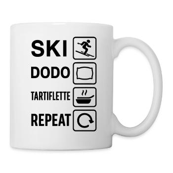 Ski Dodo tartiflette humour montagne skeur skieuse - Mug blanc - blanc - Droite