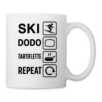 Ski tartiflette humour montagne skieur skieuse - Mug blanc - blanc - Droite
