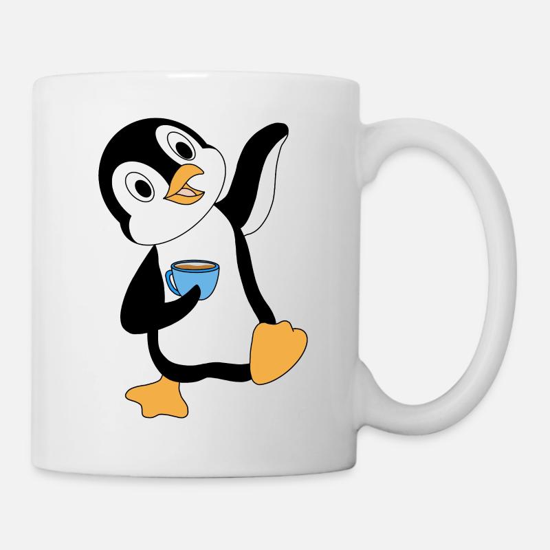 Pino mit Kaffeetasse - Tasse - Weiß