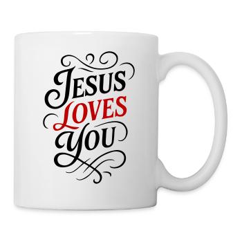 Jesus Liebt Dich - Tasse - Weiß - Rechts