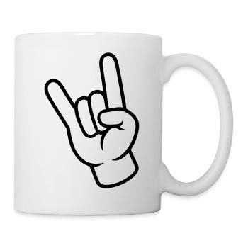 Fête de signature de la main - Mug blanc - blanc - Droite