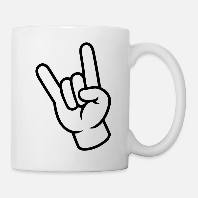 Fête de signature de la main - Mug blanc - blanc