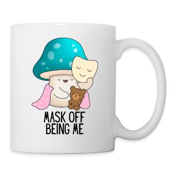 autistic mask off autism neurospicy - Mug - white - Right