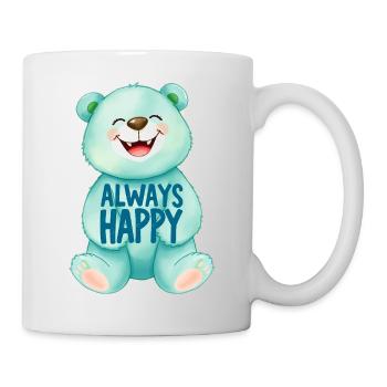 Cute Teddy Bear is ALWAYS HAPPY 1 - Mug - white - Right