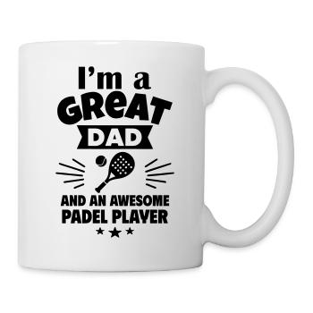 Ich bin ein toller Papa und ein Padel-Ass - Tasse - Weiß - Rechts