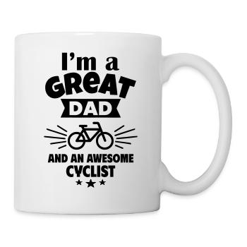 Je suis un bon père et un cycliste fort - Mug blanc - blanc - Droite