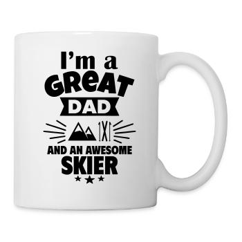 I'm a great dad and a strong skier - Mug - white - Right