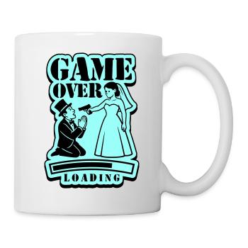 Hochzeit Game Over Loading - Tasse - Weiß - Rechts