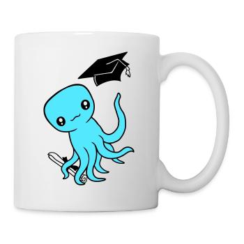 Octopus High School Graduation Passed College - Mug - white - Right