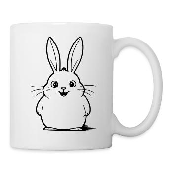lapin mignon comme illustration vectorielle - Mug blanc - blanc - Droite