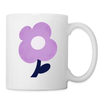 Fleur violette - Mug blanc - blanc - Droite