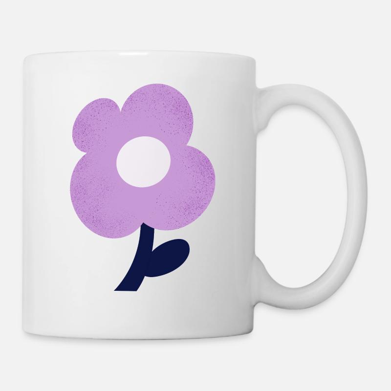 Lila Blume - Tasse - Weiß