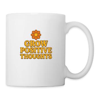 Développer des pensées positives – Penser positif et grandir - Mug blanc - blanc - Droite