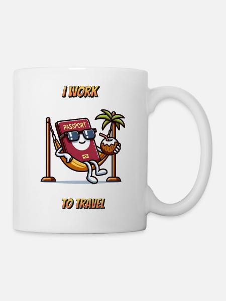 Reisende Reisepass - Tasse - Weiß