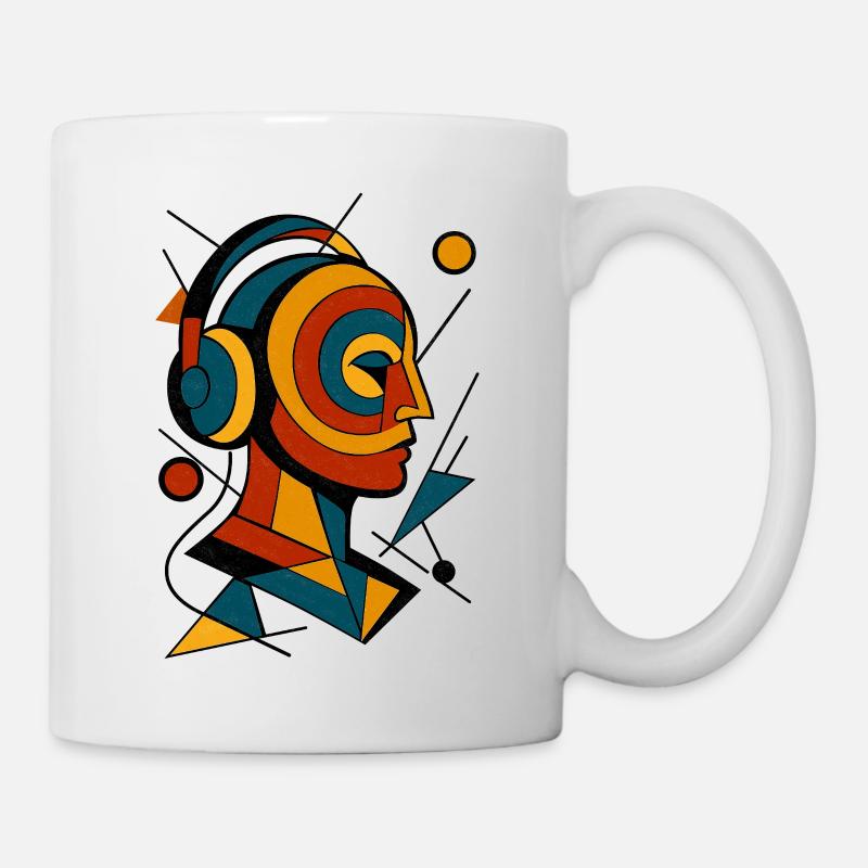 Klangkopf – Geometric Listening World - Mug - white