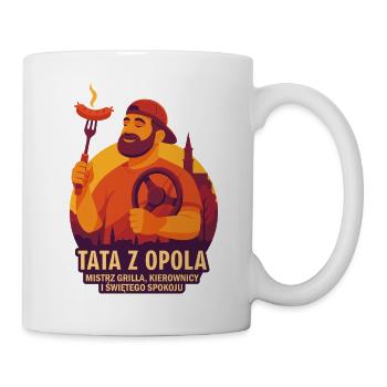 Papa aus Oppeln – Meister des Grillens und der Seelenruhe - Tasse - Weiß - Rechts