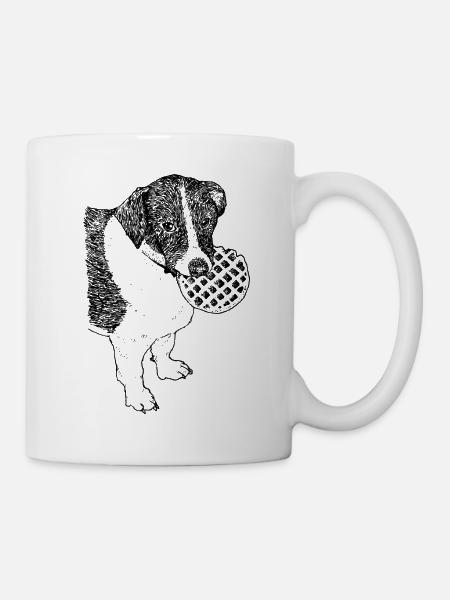 Waffel Hund - Tasse - Weiß