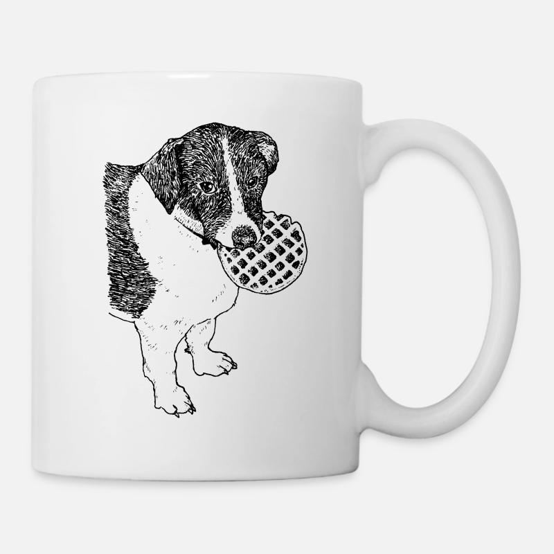 Waffel Hund - Tasse - Weiß
