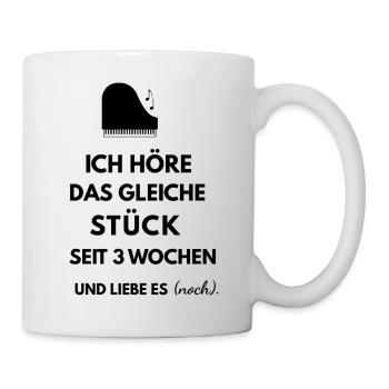 SW Ich hoere das gleiche Stueck 4000 x 4000 px - Tasse - Weiß - Rechts