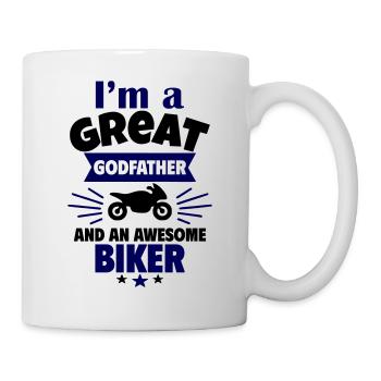 Grand parrain et super motard - Mug blanc - blanc - Droite