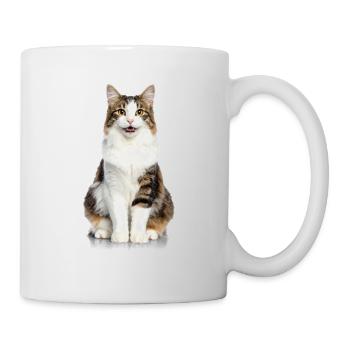 Fluffy Smiling Cat – Good Pet Edition - Mug - white - Right