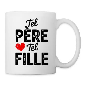 Father and daughter t-shirt. Gift idea - Mug - white - Right