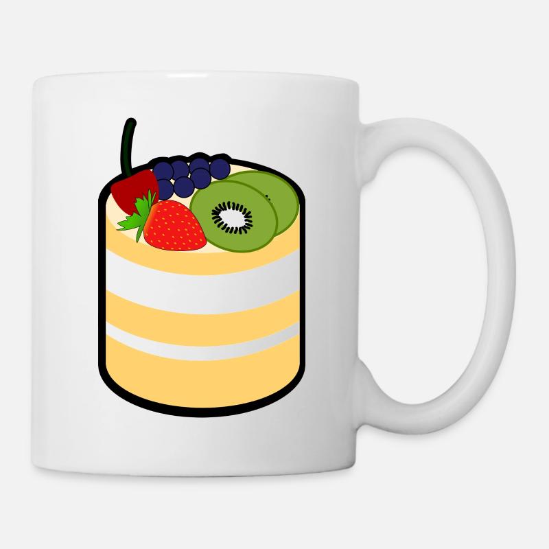 Kuchen - Tasse - Weiß