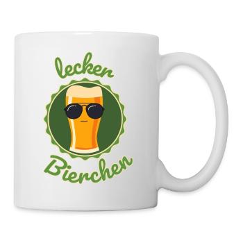lecker Bierchen - Tasse - Weiß - Rechts