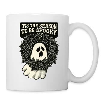 Couronne fantôme de saison effrayante - Mug blanc - blanc - Droite