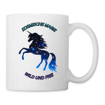 Kosmisches Einhorn - Tasse - Weiß - Rechts