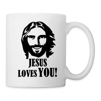 Jésus t’aime - Mug blanc - blanc - Droite