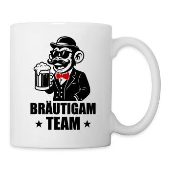 Équipe de marié Monkey - Mug blanc - blanc - Droite