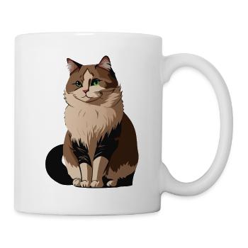 Illustration de style chat d’intérieur mignon - Mug blanc - blanc - Droite