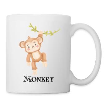 🐵 Stay relaxed with our monkey design! - Mug - white - Right