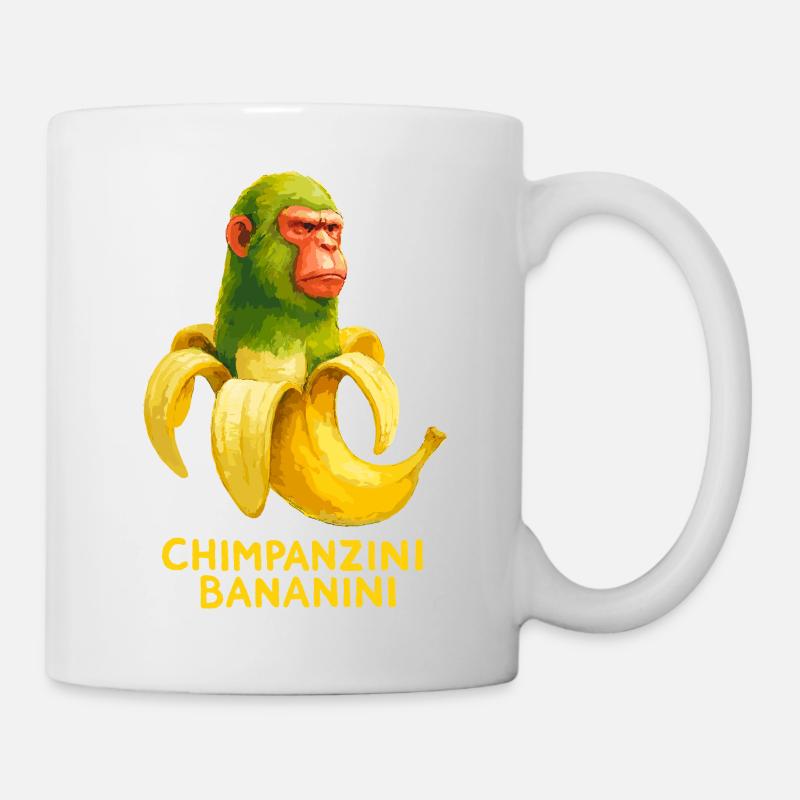 Meme Brain Rot Chimpanzini Banani Italian Brainrot - Tasse - Weiß