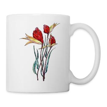 Blumen - Tasse - Weiß - Rechts