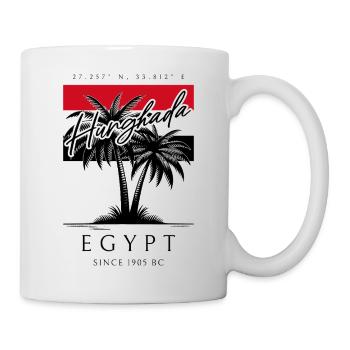 Hurghada Palmen Flagge Reise Souvenir - Tasse - Weiß - Rechts