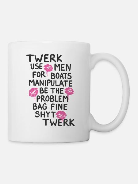 TWERK & MANIPULATE – Lip Gloss Agenda Vibes - Tasse - Weiß