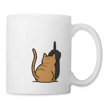 Winkekatze Schatten Katzen Erkenne die Zeichen - Tasse - Weiß - Rechts